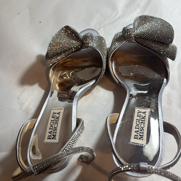 Badgley Mischka Silver Women's Rennie Statement Stiletto Heel 7.5 - Picture 6 of 7